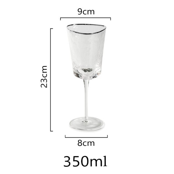 бокалы для вина с серебряным краем в аренду размер бокала
