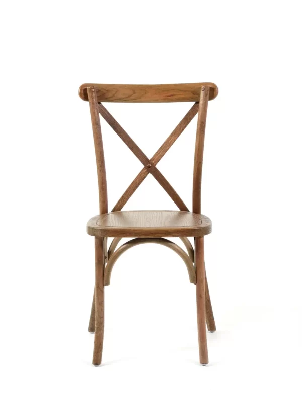 Cross Back chair цвета темный орех вид спереди
