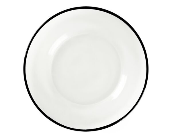 Подстановочная тарелка с черным ободком