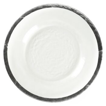  Подставная тарелка с серебряной фольгой по канту