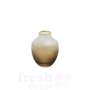 stekljannaja vaza matovogo dymchatogo cveta