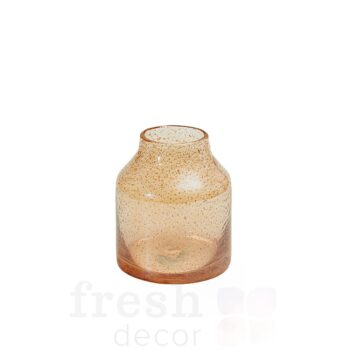 vaza stekljannaja jantarnogo cveta