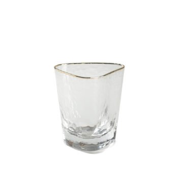 стакан для напитков прозрачный с золотым кантом