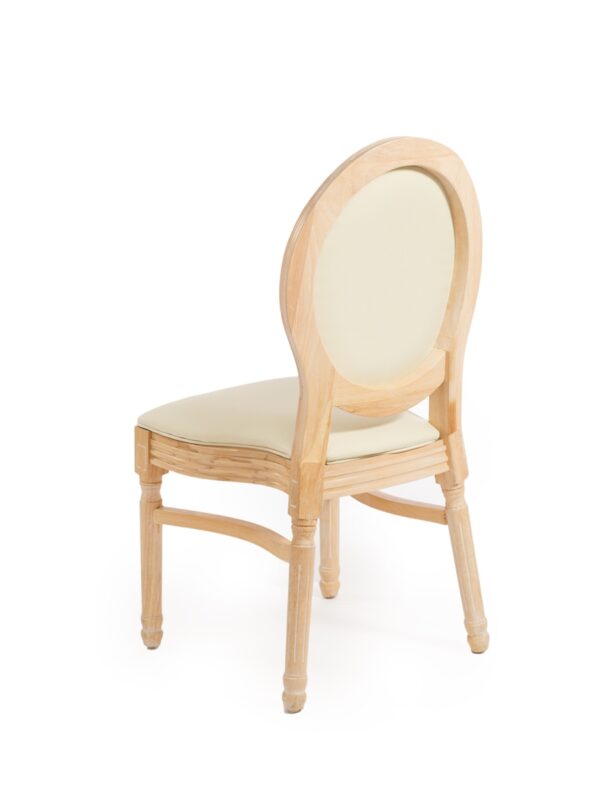 Мягкий стул Louis Antique luxury со спинкой и подушкой из льна натурального цвета для дома и ресторана (2)