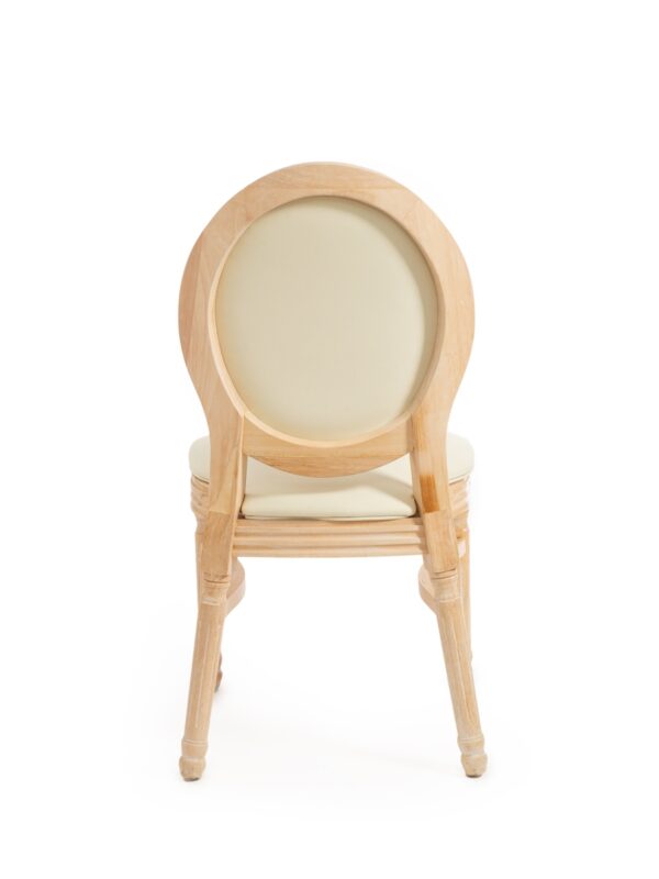 Мягкий стул Louis Antique luxury со спинкой и подушкой из льна натурального цвета для дома и ресторана (4)