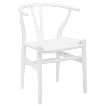 Wishbone Y back Chair белый цвет натуральное дерево