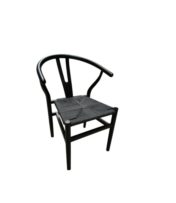 Wishbone Y back Chair цвет натуральное дерево черный (2)